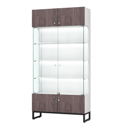 Витрина Монти №2-П, Ясень Анкор светлый + Ясень Анкор темный