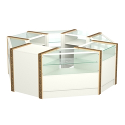 Торговый островок небольшой с молдингами №1 (4,72 кв.м), Белый