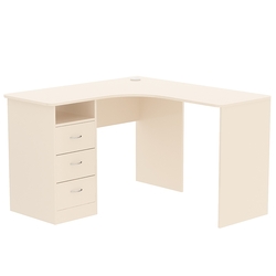 Стол угловой с ящиками СУ-01-Л (левосторонний), Крем Вайс