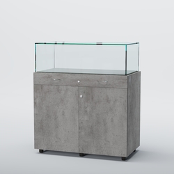 Витрина для музеев "Коллекция" №16, Бетон Чикаго светло-серый F186 ST9