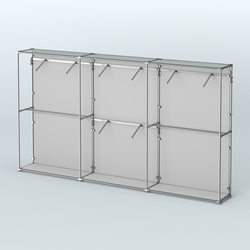 Торговая система ХРОМ (задняя стенка - ДСП) 3600 мм с поручнями №6, Серый