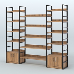 Комбо стеллажей с полками STRONG - АЛЬФА №3 (2560 мм), Орех