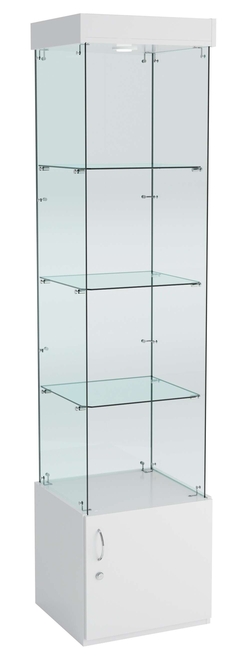 Витрина ИСТРА №102 стаканчик (З/C - стекло), без дверей, Серый