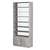 Стеллаж из ДСП с 6-ю полками 400x900 мм серии LEVEL-6 №14-1 (З/C - СТЕКЛО) Бетон Чикаго светло-серый F186 ST9