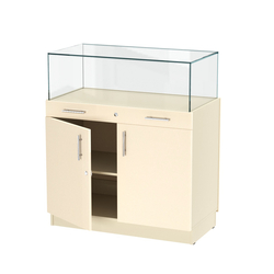 Прилавок ювелирный "Диаманд" №1-1000, ЛДСП крем вайс + МДФ ваниль