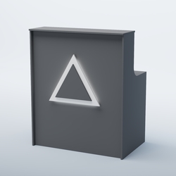 Ресепшен прямоугольный ТРЕУГОЛЬНИК №1, Темно-Серый