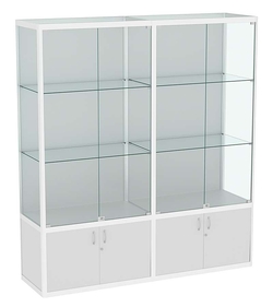 Витрина из профиля №2 (2-ух метровая) (задняя стенка - ДВП), Серый