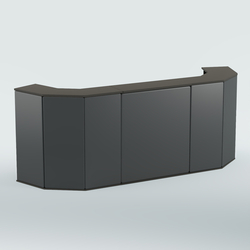 Ресепшен БАРОН №6 (ровная поверхность), Черный + Экокожа черная