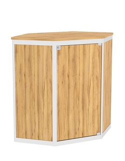 Прилавок из профиля угловой шестигранный №1 (закрытый), Дуб Золотистый