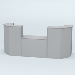 Ресепшен серии ПРАЙМ №7 со столом выдачи, Серый