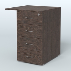 Брифинг-приставка с тумбой Прайм, Дуб Венге