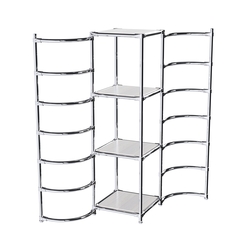 Хромированное вешало ДУГА №1-3 с полками ДСП 16 мм, Ясень Анкор светлый - U31104