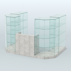 Торговый стеклянный павильон Абсолют №1а (закрытый) (4.13 кв.м), Метрополитан Грей