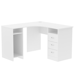 Стол угловой с ящиками СУ-03-П (правосторонний), Белый