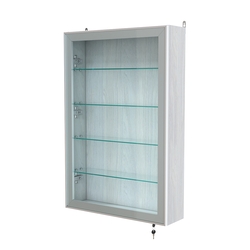 Витрина настенная №2-1А высокая серии Collecto, Ясень Анкор светлый