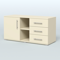 Тумба сервисная Фламинго, цвет антрацит + акация, Крем Вайс