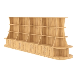 Островной низкий стеллаж ГАРАНТ №5, Дуб Золотистый