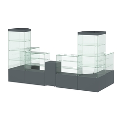 Павильон ИСТРА пристенный №8б (6, 68 кв.м), Темно-Серый