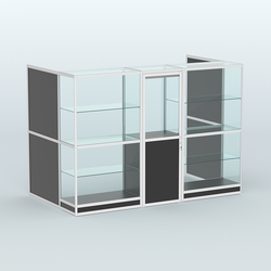 Павильон из профиля пристенный №1г (4,05 кв. м), Черный