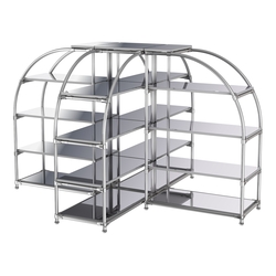 Комбинация стендов TD-06 №3-5 (с полками Зеркало 4мм), Серый