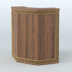 Ресепшен угловой серии БАРОККО №3, Орех