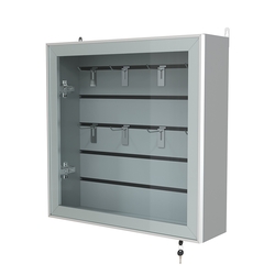 Витрина настенная №1-1Б с эконом панелью серии Collecto, Серый