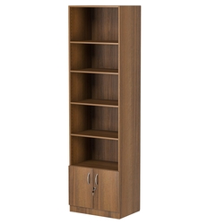 Стеллаж из ДСП с 4-мя полками 400x600 мм серии LEVEL-4 №7 (З/C - ДВП), Орех