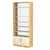 Стеллаж из ДСП с 6-ю полками 400x900 мм серии LEVEL-6 №14-1 (З/C - СТЕКЛО) Дуб Золотистый и Крем Вайс