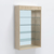 Витрина настенная №202-4Г высокая зеркальная с подсветкой Дуб Сонома