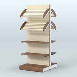 Островной высокий стеллаж для хлеба и выпечки Феникс №15, Орех + Крем Вайс