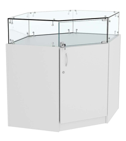 Прилавок Истра №116 угловой, универсальный (закрытый), Серый