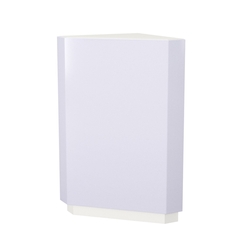 Витрина угловая "Диаманд" №6, ЛДСП белый + МДФ сирень