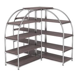 Комбинация стендов TD-06 №2-4 (с полками ДСП 16мм), Ясень Анкор темный