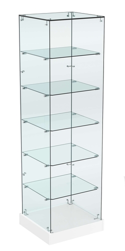 Витрина Хит продаж №502 (открытая, задняя стенка - стекло), Белый