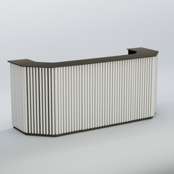 Ресепшен со скошенными углами серии ВЕРТИКАЛЬ №6, Черный + Белый