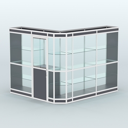 Павильон из профиля угловой №3в (5,5 кв.м), Антрацит