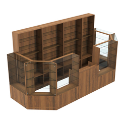 Торговый пристенный островок ГРАЦИЯ №6 (открытый) (6.05 кв.м), Орех