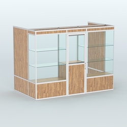 Павильон из профиля пристенный №1а (4,05 кв. м), Дуб Канзас коричневый