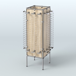 Напольная стойка Хром под очки №4-Д24 (открытого доступа), Дуб сонома
