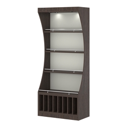 Стеллаж Гарант №1-3-900-О с ограничителями , Дуб Венге + Белый