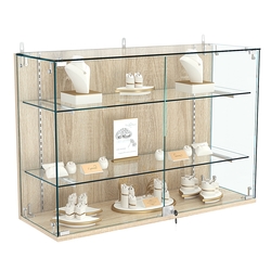 Витрина настенная НЕО №3-1 с двумя полками, Дуб сонома