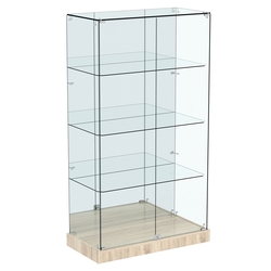 Витрина Хит продаж №7 (закрытая, задняя стенка - зеркало), Дуб сонома