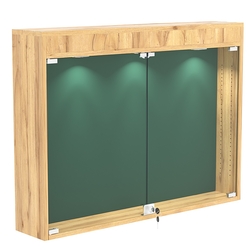 Витрина настенная БАРОН для медалей №3-3А, Дуб Золотистый + 10 Green