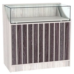 Прилавок серии "Смок" №2, Ясень Анкор светлый + Ясень Анкор темный