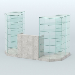 Торговый стеклянный павильон Абсолют №8а (закрытый) (3 кв.м), Метрополитан Грей