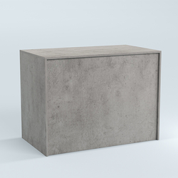 Стол-ресепшен серии ПРАЙМ №1, Бетон Чикаго светло-серый F186 ST9