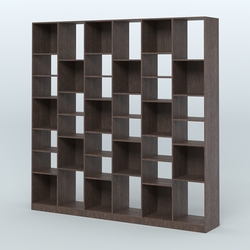 Стеллаж из ДСП серии ЛОФТ №16-2 с полками ДСП, Дуб Венге