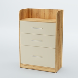 Стойка официанта "Бармен" №2, Дуб Золотистый и Крем Вайс