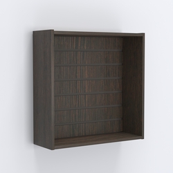 Витрина настенная №201-1В открытая с эконом панелью, Дуб Венге