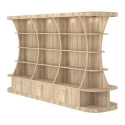 Островной высокий стеллаж ГАРАНТ №4, Дуб сонома